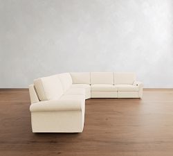 PB Comfort Roll Arm Power Reclining L-Shaped Sectional (122"-136")