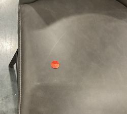 Open Box: Layton Leather Swivel Bar Stool (31.5") - Gravel Graphite, Mahogany