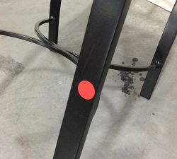 Open Box: Riviera Metal Outdoor Dining Side Chair Frame - Black