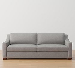 Open Box: York Slope Arm Upholstered Grand Sofa, 95" - Performance Brushed Heathered Weave Warm White