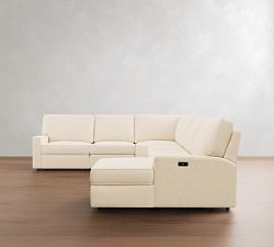 PB Comfort Square Arm Power Reclining L-Shaped Chaise Sectional (151"-165")