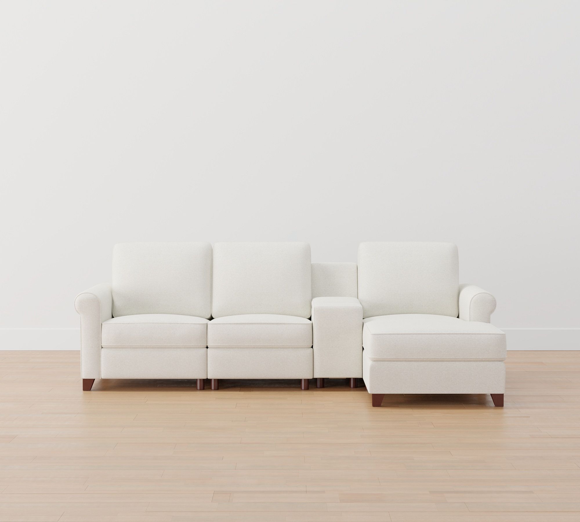 Cameron Roll Arm Power Reclining Chaise Sectional (88"&ndash;116")