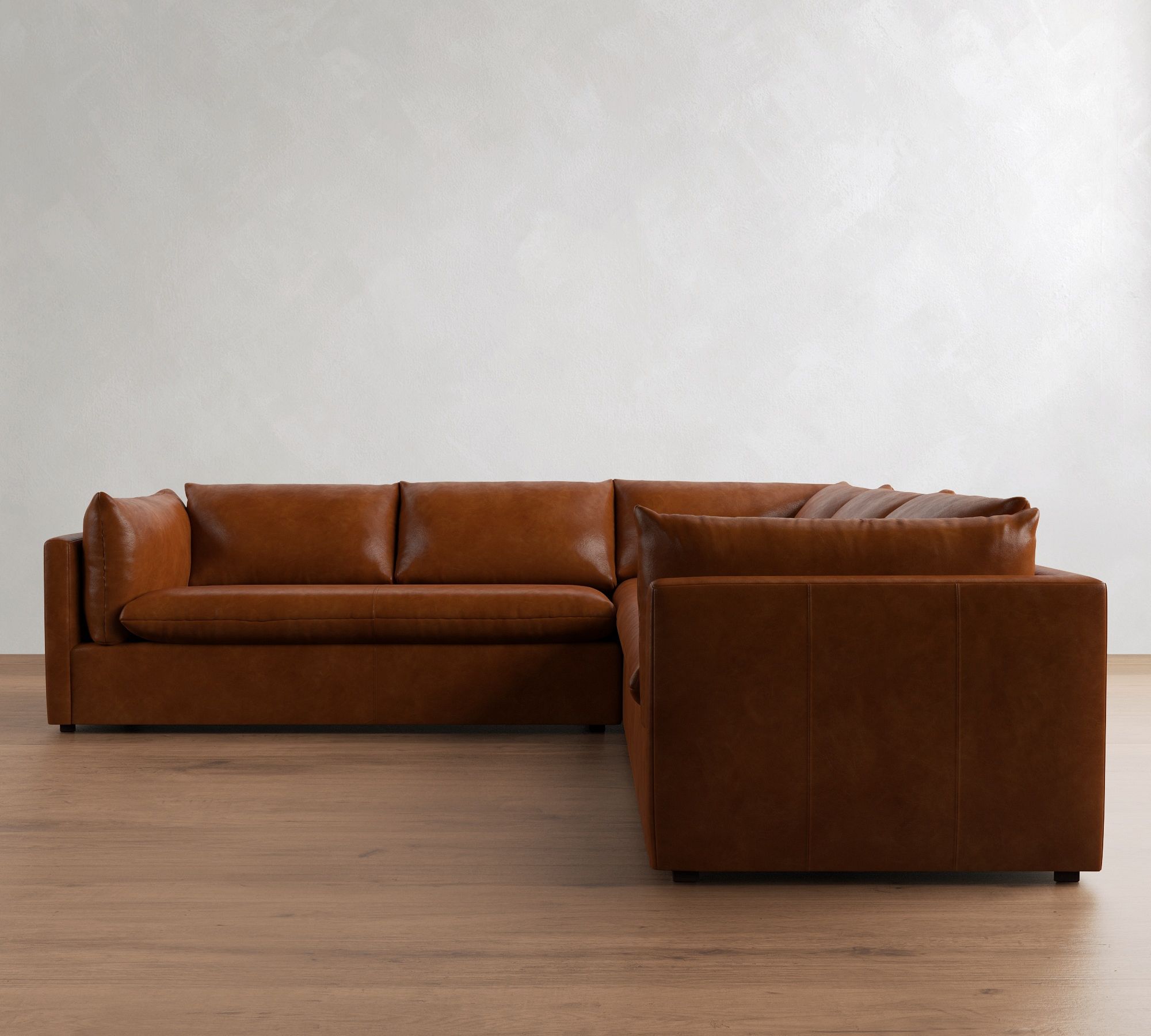 Palmetto Leather 2-Piece L-Shaped Sectional (117") - thumbnail 5
