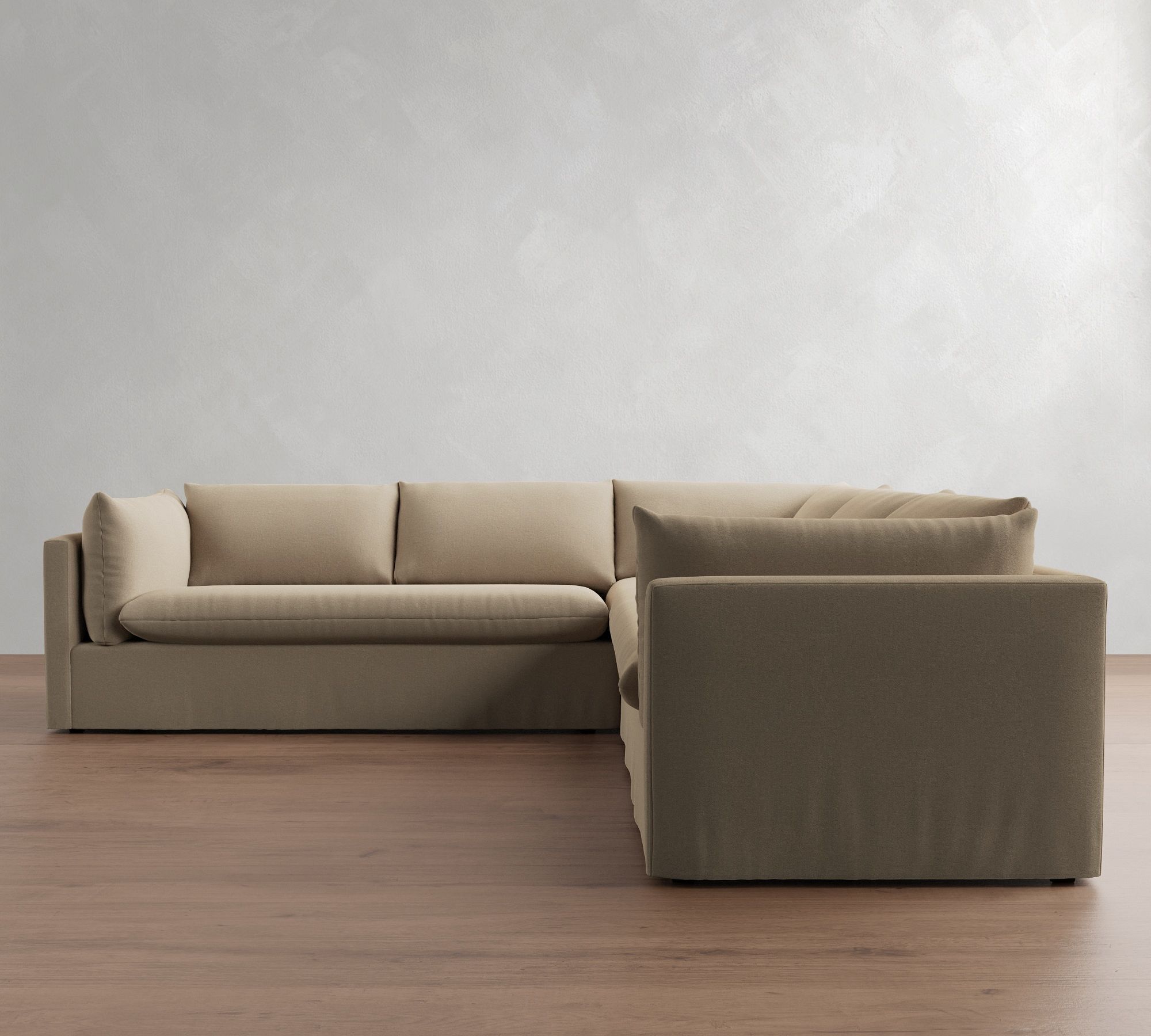 Palmetto Slipcovered 2-Piece L-Shaped Sectional (117")