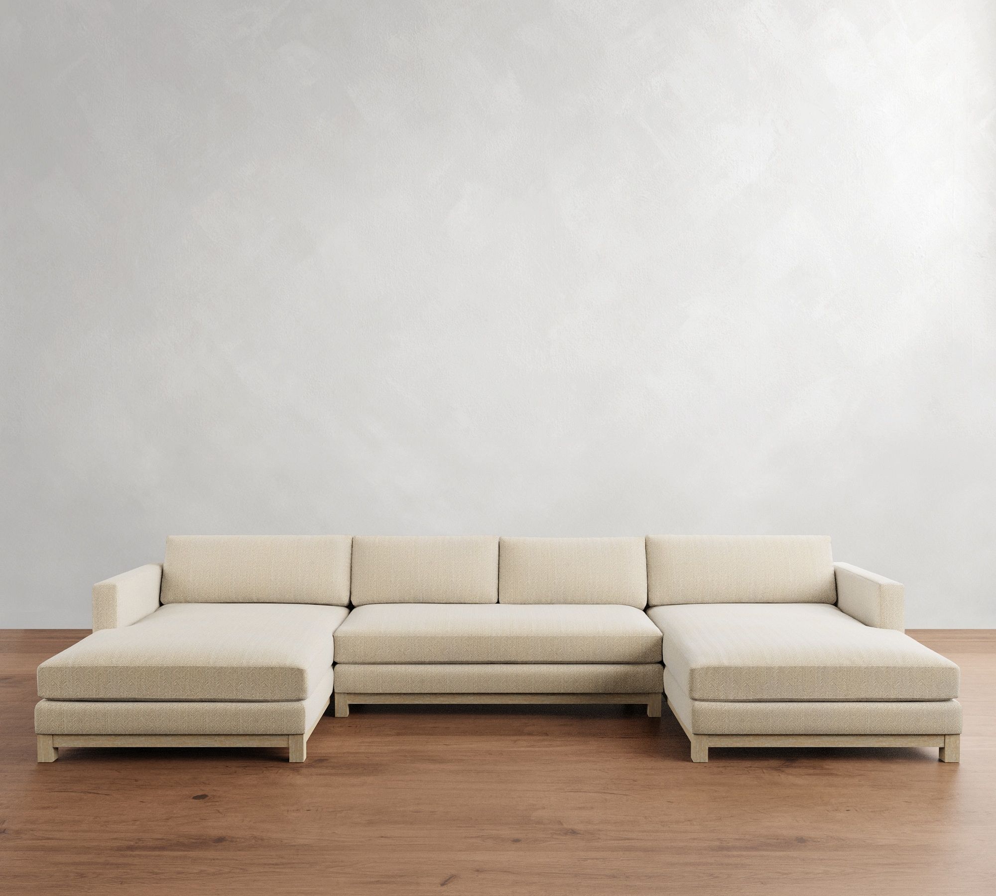 Jake Seadrift Wood Base Double Chaise Sectional (143"–163") - thumbnail 7