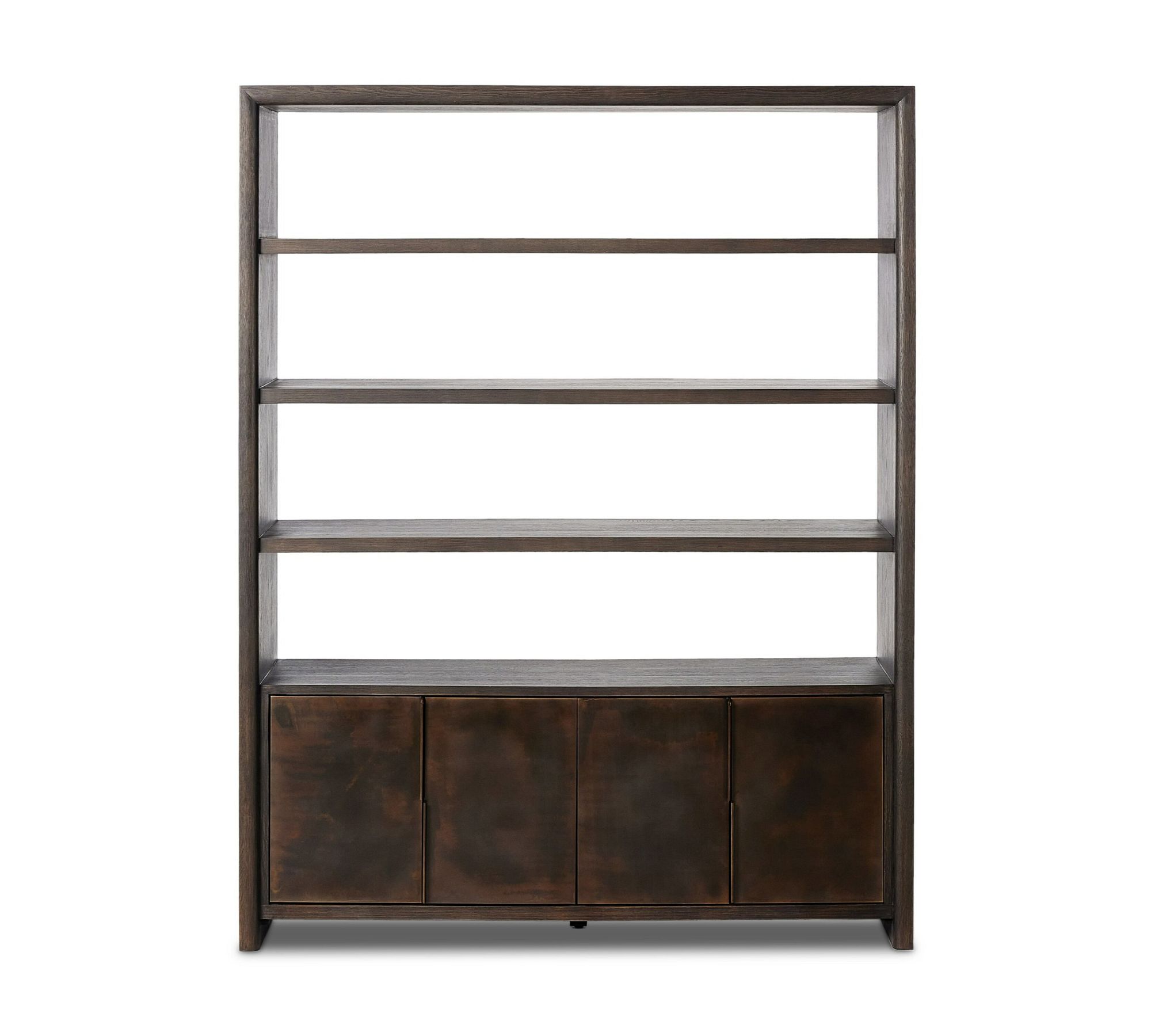 Eric Open Bookcase with Cabinets (68.5")