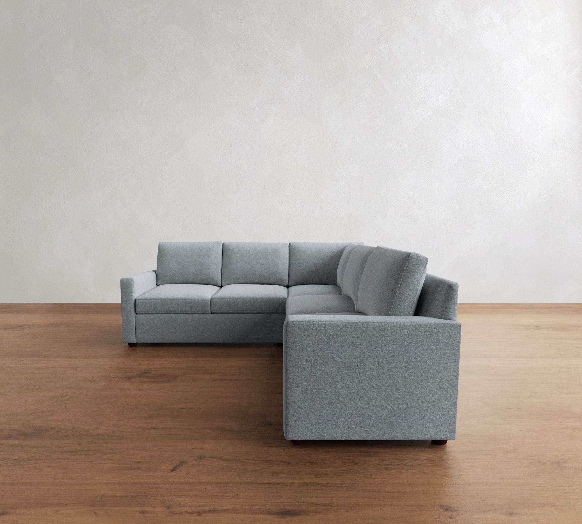 Cameron Modern Square Arm 3-Piece L-Shaped Sectional (99")
