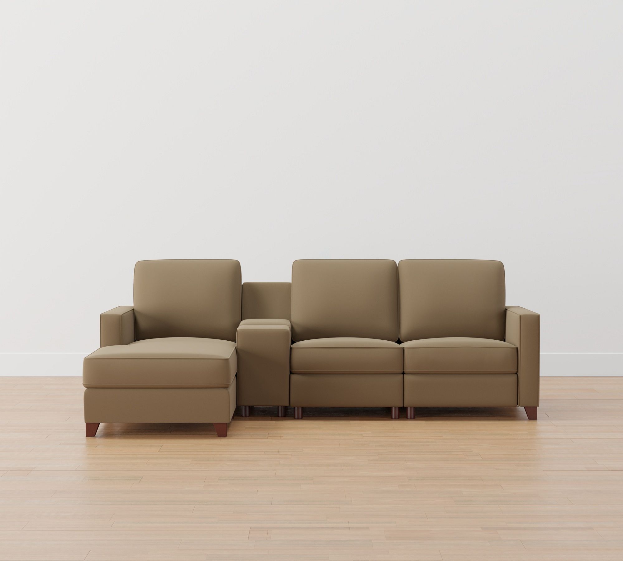 Cameron Square Arm Power Reclining Chaise Sectional (84"&ndash;113")
