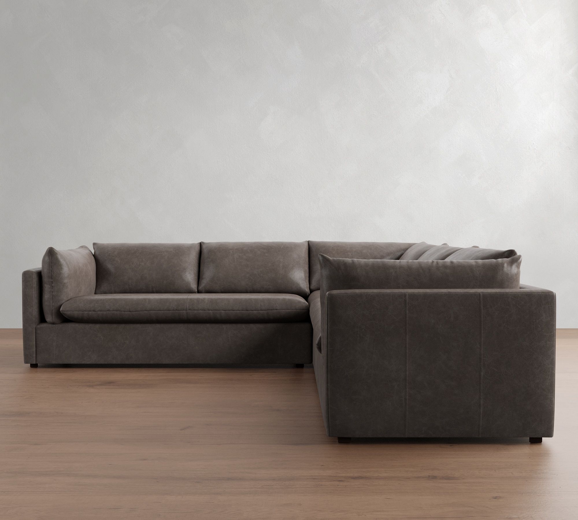 Palmetto Leather 2-Piece L-Shaped Sectional (117")
