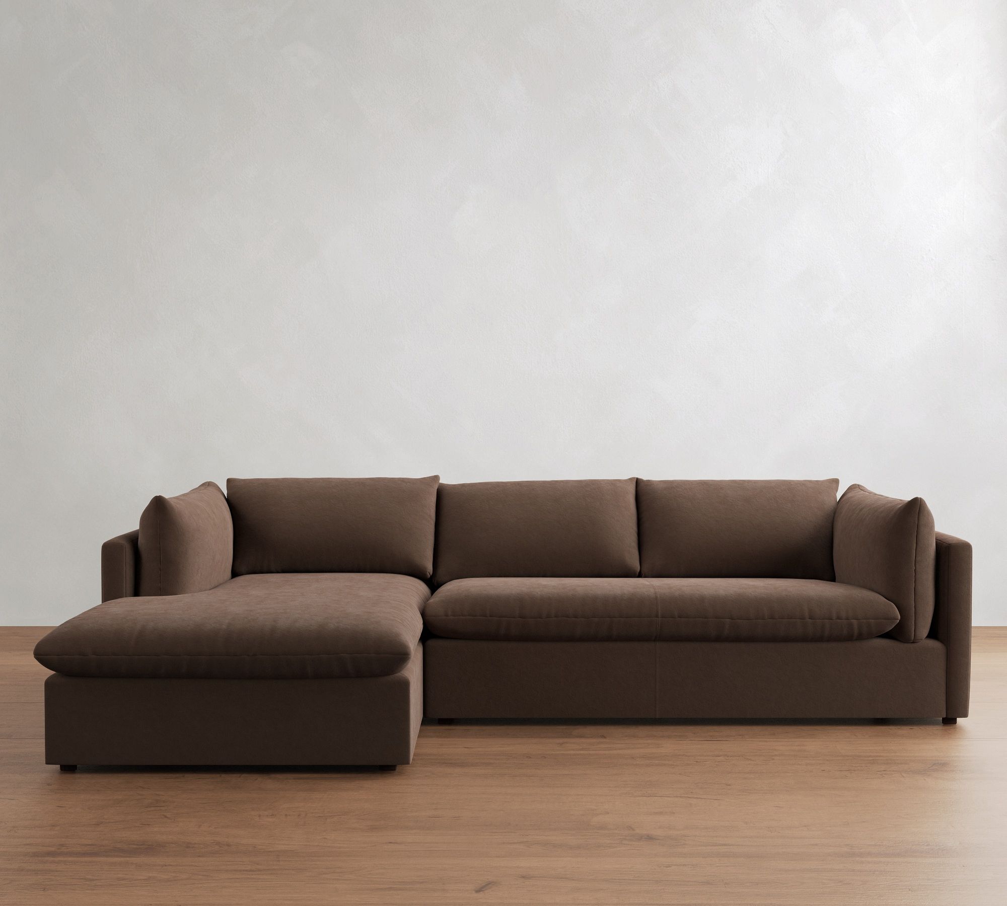 Palmetto Leather Chaise Sectional (121") - thumbnail 6