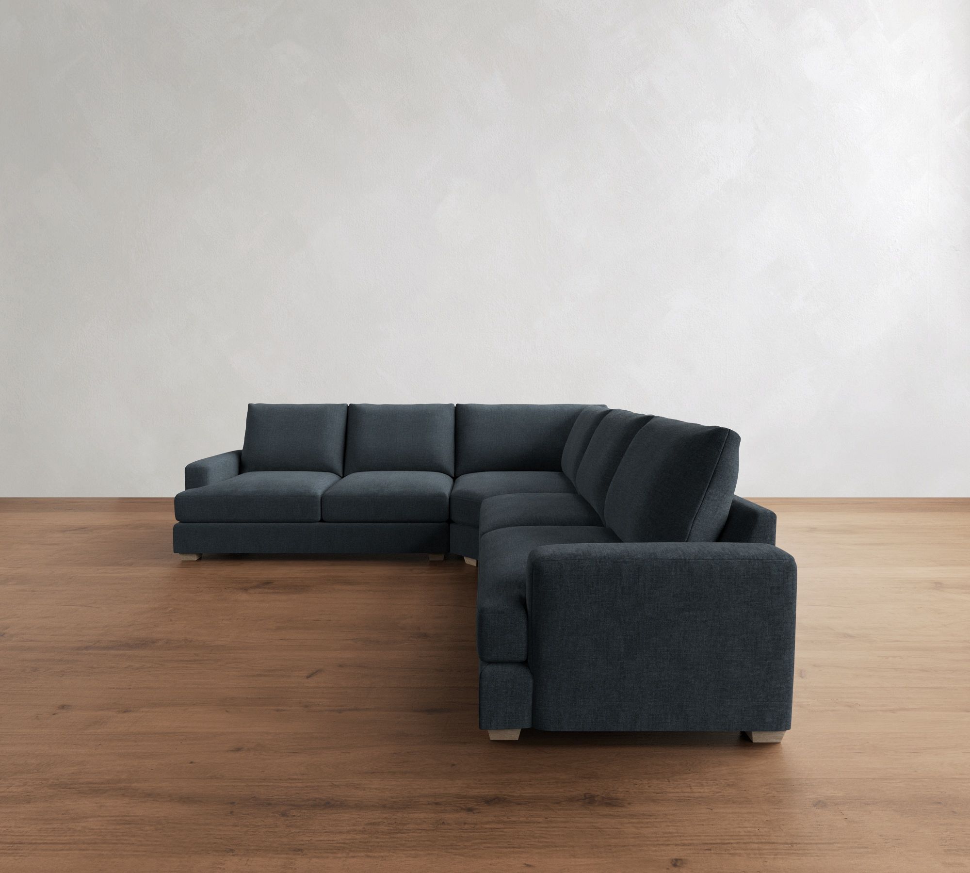 Canyon Square Arm 3-Piece L-Shaped Wedge Sectional (126")
