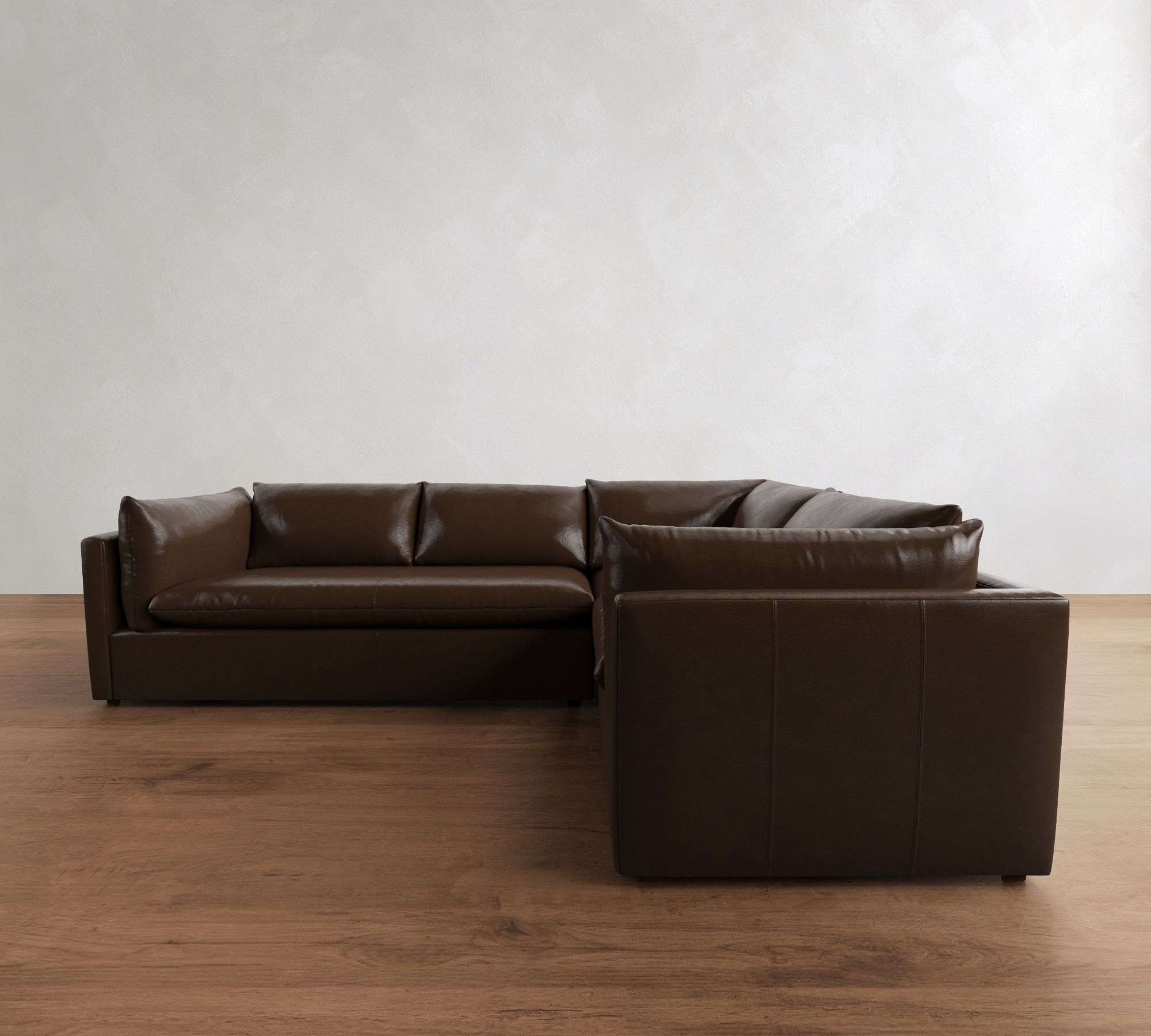 Palmetto Leather 3-Piece Sectional (116")