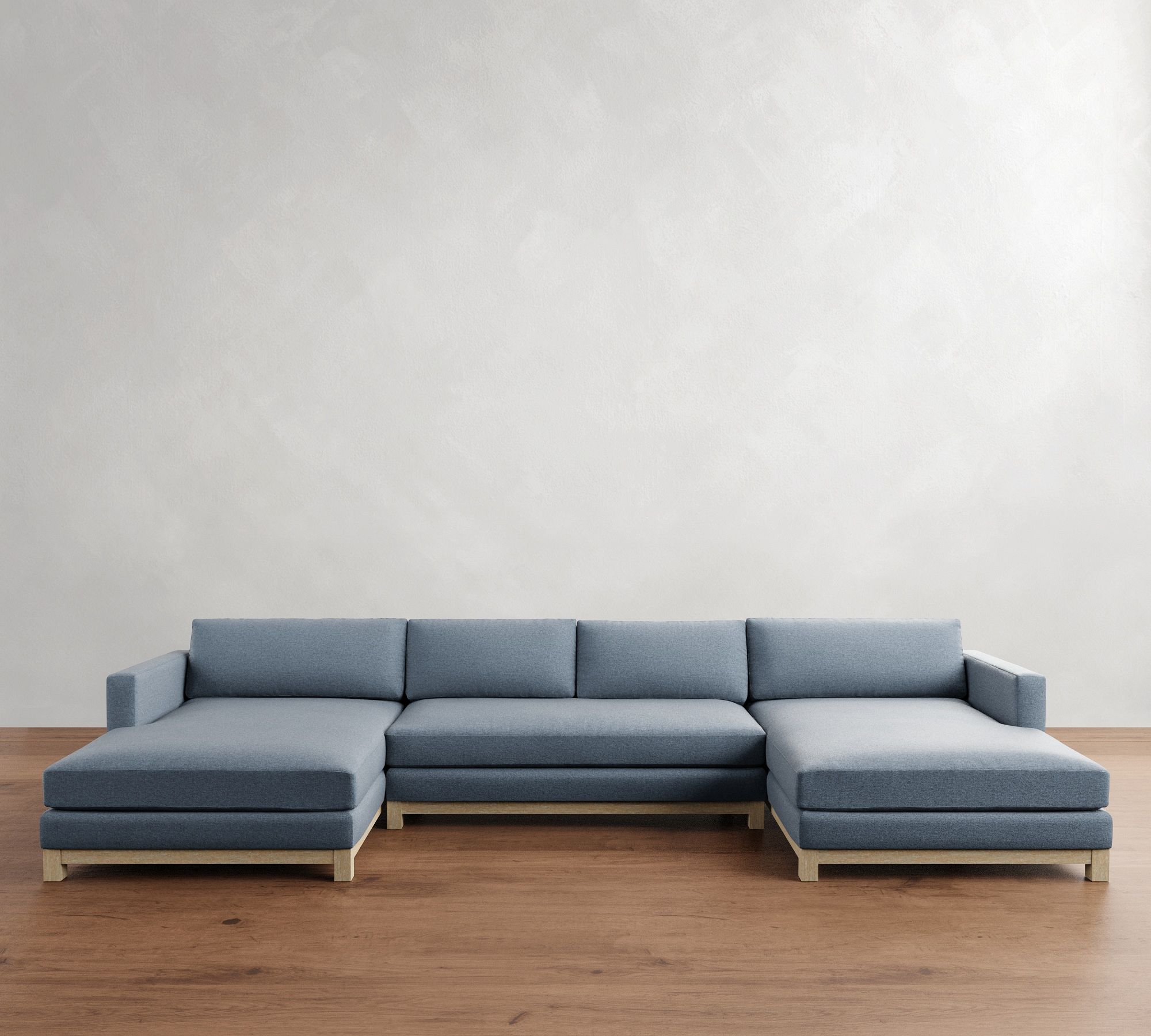 Jake Seadrift Wood Base Double Chaise Sectional (143"–163") - thumbnail 8