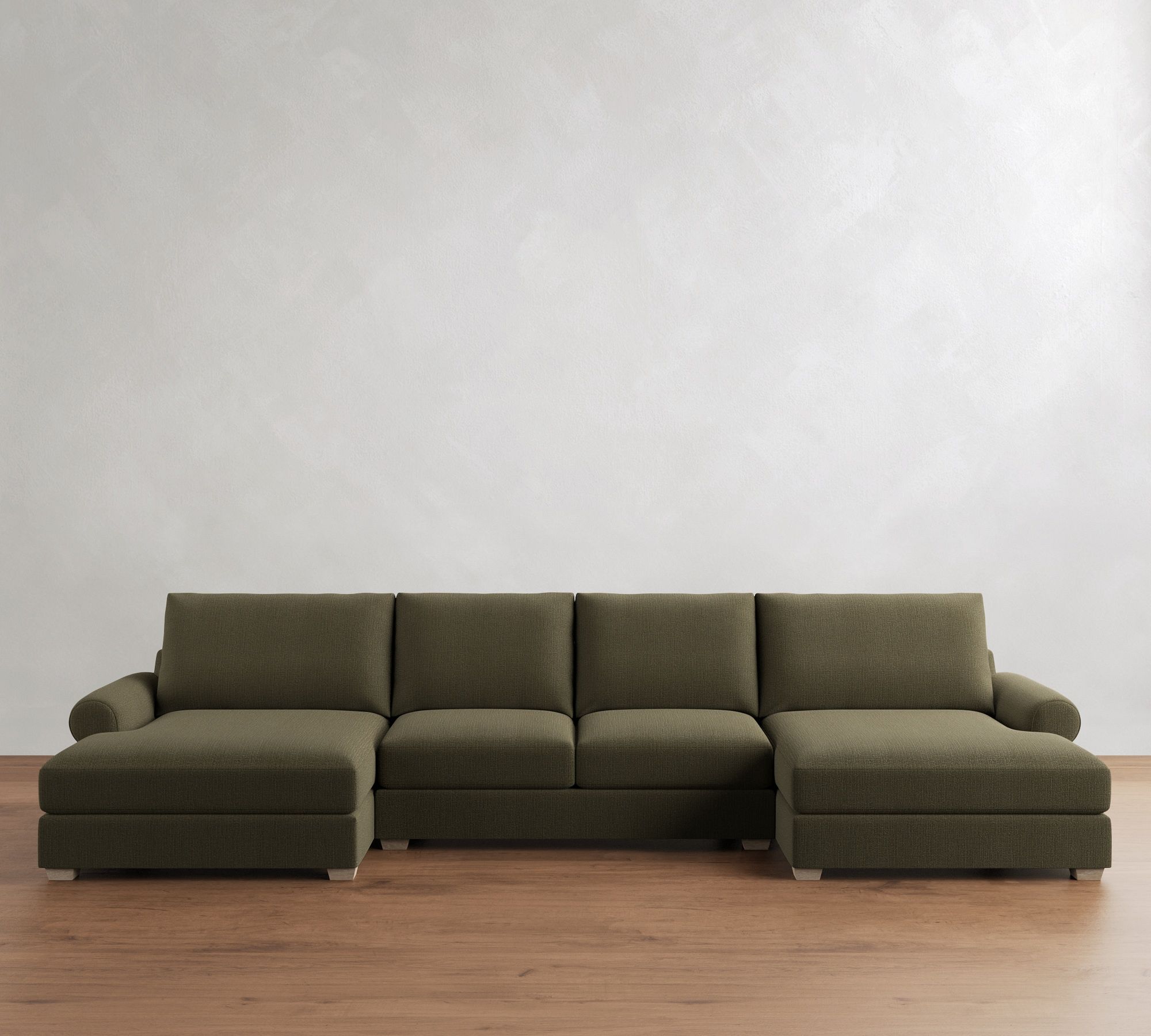 Canyon Roll Arm Double Chaise Sectional (155"&ndash;209")
