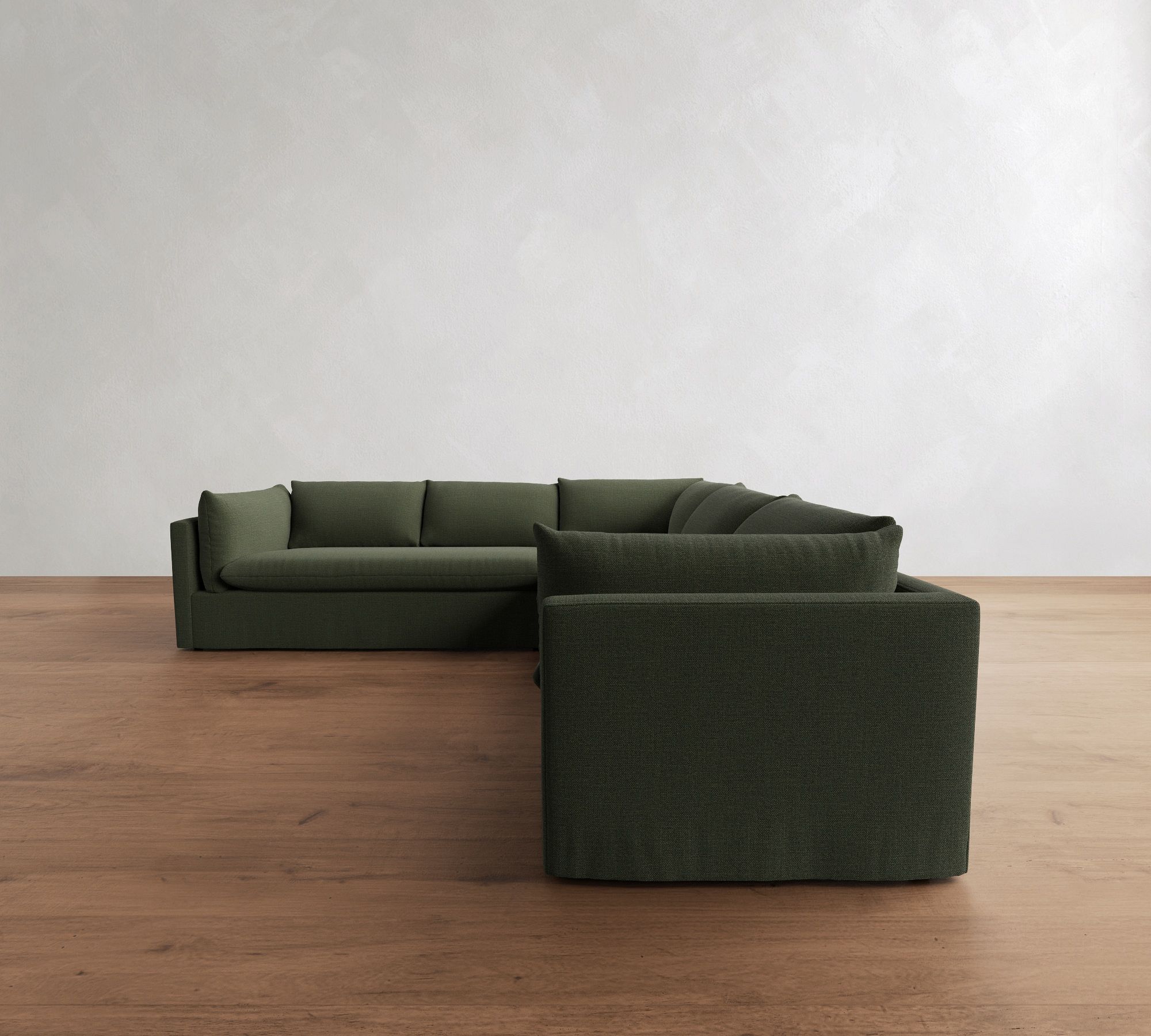 Palmetto Slipcovered 3-Piece L-Shaped Sectional (116")