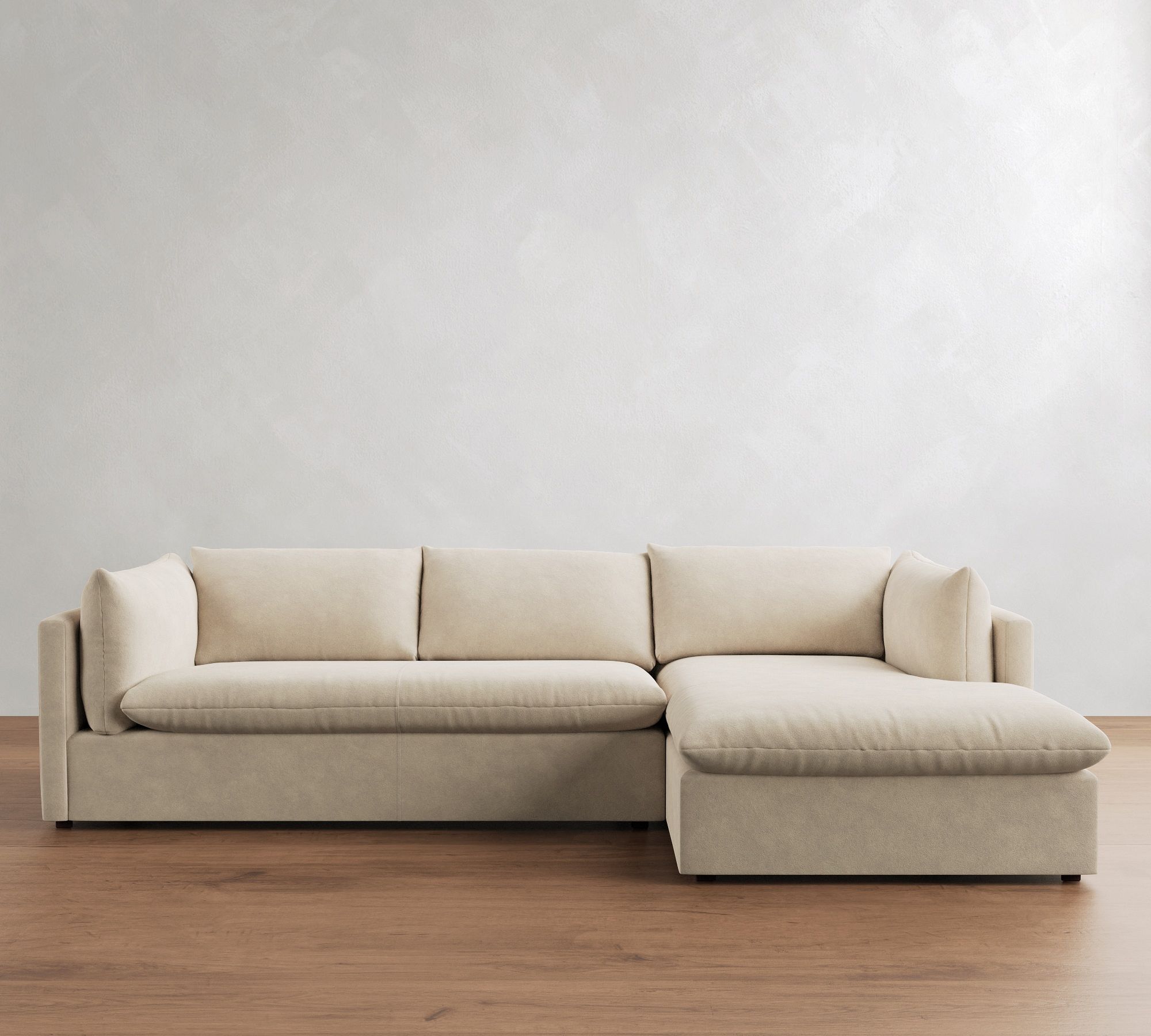 Palmetto Leather Chaise Sectional (121") - thumbnail 2
