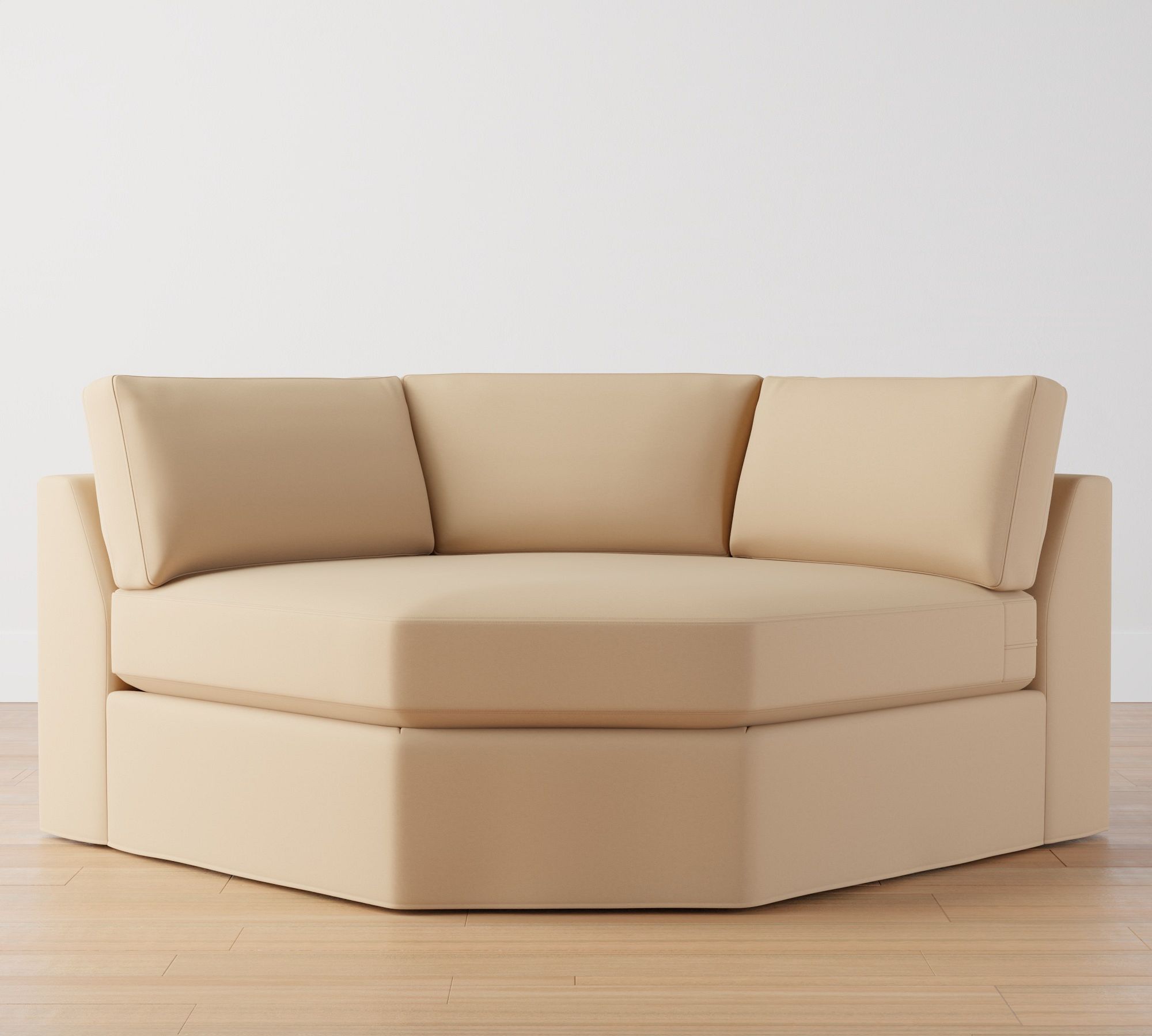 Build Your Own Carmel Slim Arm Slipcovered Sectional