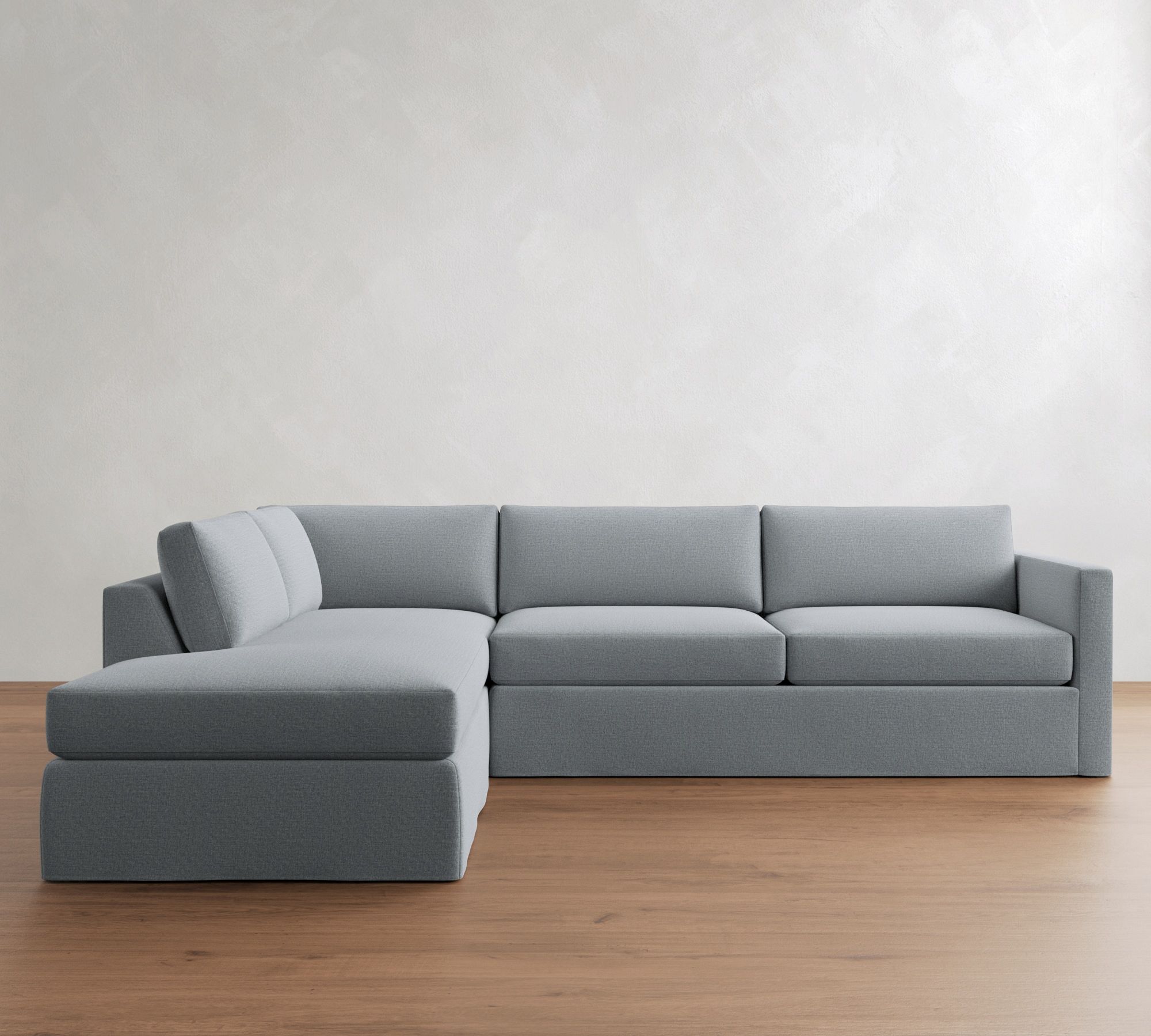 Carmel Slim Arm Slipcovered Return Bumper Sectional (110"&ndash;122") - thumbnail 4