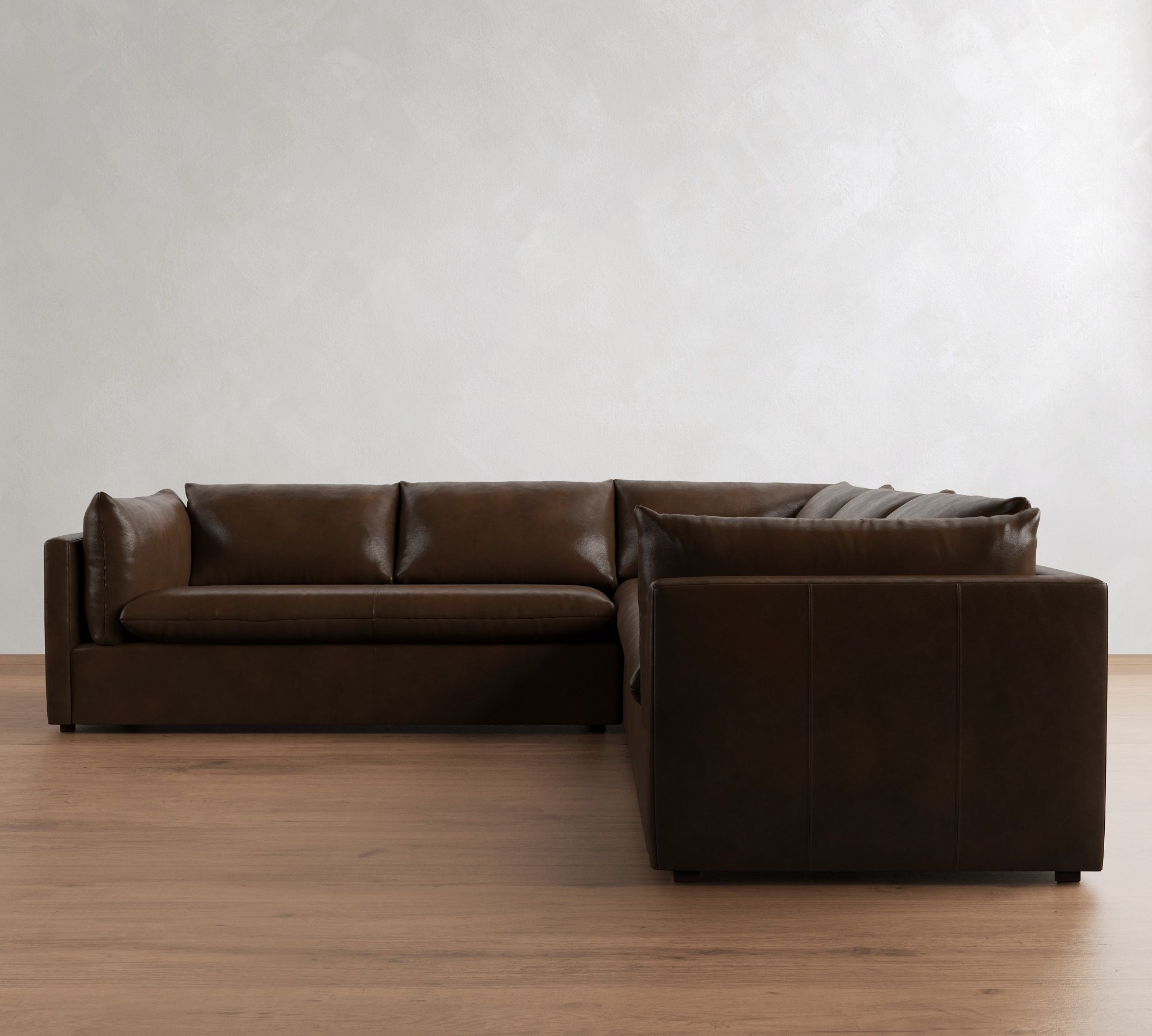 Palmetto Leather 2-Piece L-Shaped Sectional (117") - thumbnail 2