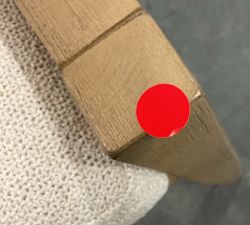 Open Box: Atwood Cane Dining Armchair - Performance Boucle Oatmeal, Seadrift