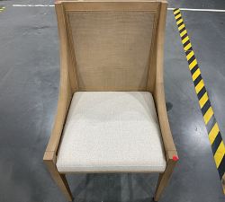 Open Box: Atwood Cane Dining Armchair - Performance Boucle Oatmeal, Seadrift