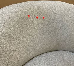 Open Box: Hyde Upholstered Swivel Armchair - Heathered Chenille Stone