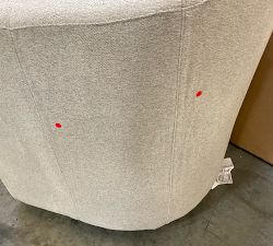 Open Box: Hyde Upholstered Swivel Armchair - Heathered Chenille Stone