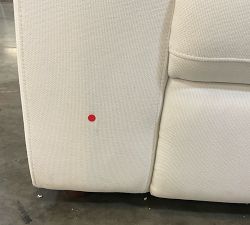 Open Box: Ultra Lounge Square Arm Left-Arm Recliner - Performance Heathered Basketweave Ivory, Brown