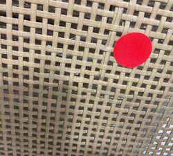 Open Box: Atwood Cane Dining Armchair - Performance Boucle Oatmeal, Seadrift