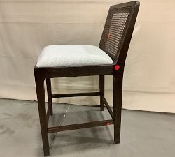 Open Box: Monty Cane Counter Stool (26") - Performance Boucle Oatmeal, Vintage Amber