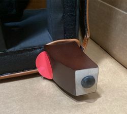 Open Box: Tyler Square Arm Manual Extra Tall Recliner with Nailheads (45") Legacy Dark Caramel, Espresso Legs