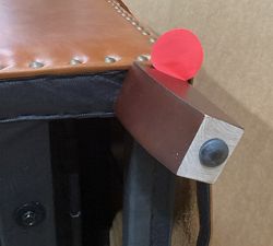 Open Box: Tyler Square Arm Manual Extra Tall Recliner with Nailheads (45") Legacy Dark Caramel, Espresso Legs