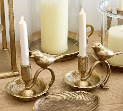 Brass Bird Candle Holder