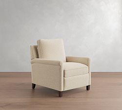 Open Box: Tyler Roll Arm Recliner without Nailheads - Performance Boucle Oatmeal