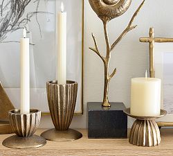 Reversible Brass Candle Holder