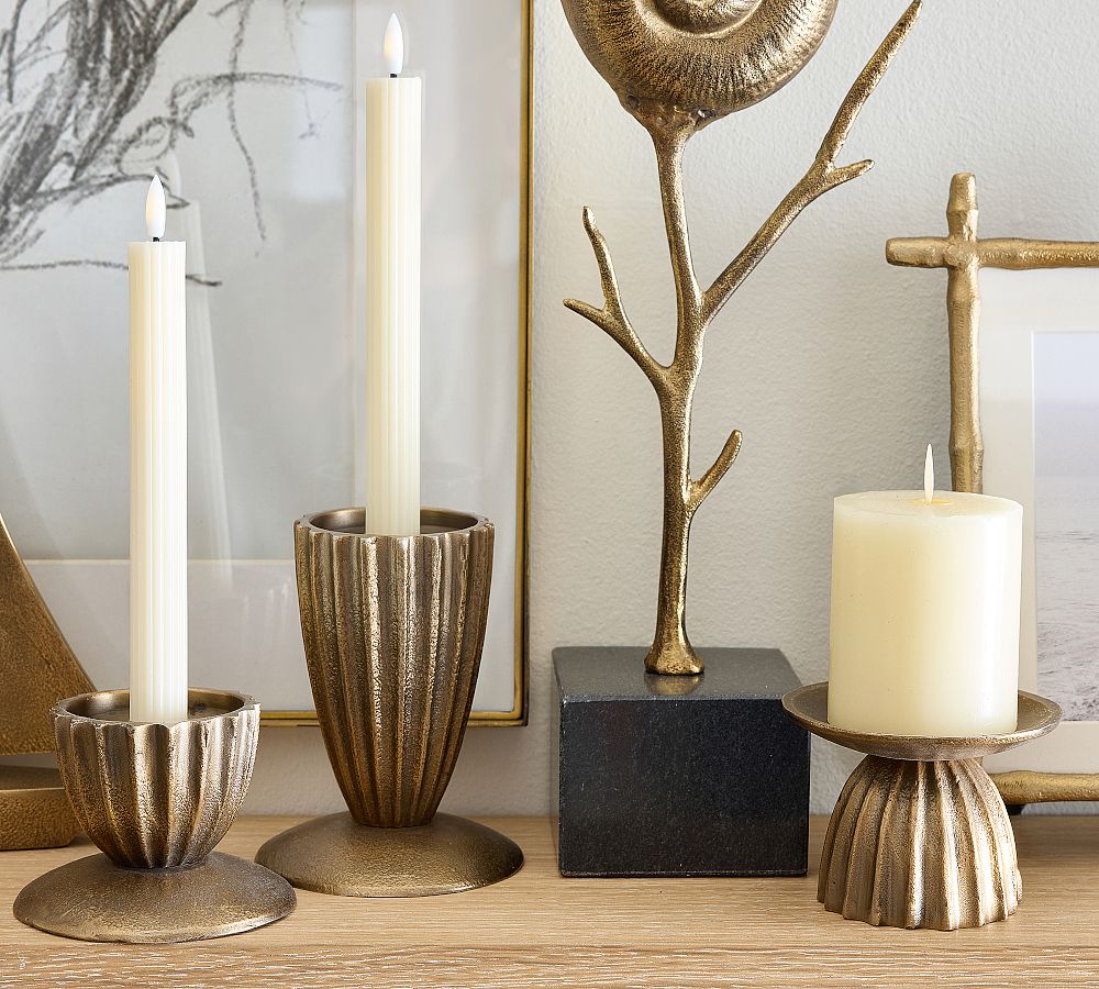 Reversible Brass Candle Holder by Pottery Barn