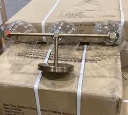 Open Box: Bridget Recycled Glass Triple Sconce (20") Tumbled Brass