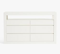 Open Box: Dillon Wood 6-Drawer Dresser (60") - Montauk White