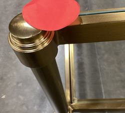 Open Box: Everson Rectangular Glass Coffee Table (52") - Antique Brass