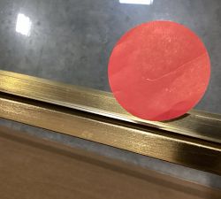 Open Box: Everson Rectangular Glass Coffee Table (52") - Antique Brass