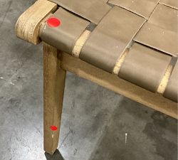 Open Box: Fenton Leather Dining Side Chair - Legacy Taupe, Seadrift Frame