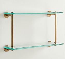 Linden Double Glass Shelf (24")