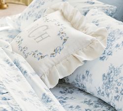 LoveShackFancy Floral Embroidered Lumbar Pillow
