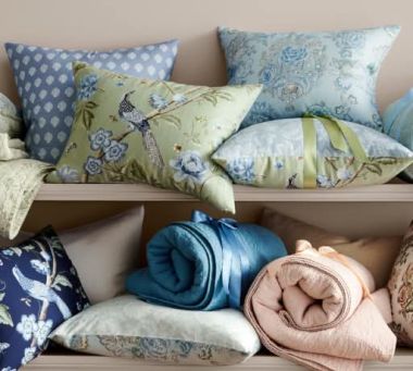 Housse De Couette Rayee Bleu - Antiquités