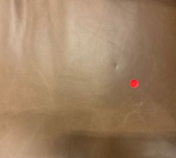 Open Box: Ayden Barrel Leather Swivel Armchair (32") - Churchfield Camel