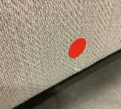 Open Box: Dream Upholstered Curved Wedge - Sunbrella® Performance Herringbone Oatmeal