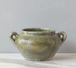Open Box: Found Terracotta Amphora (13") - Green