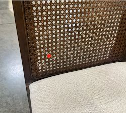 Open Box: Monty Cane Counter Stool (26") - Performance Boucle Oatmeal, Vintage Amber