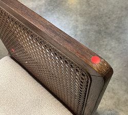 Open Box: Monty Cane Counter Stool (26") - Performance Boucle Oatmeal, Vintage Amber