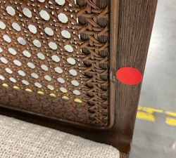 Open Box: Monty Cane Dining Chair - Performance Boucle Oatmeal, Vintage Amber